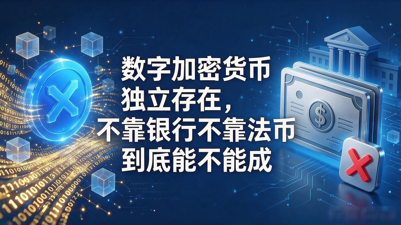 数字加密货币独立存在，不靠银行不靠法币到底能不能成
