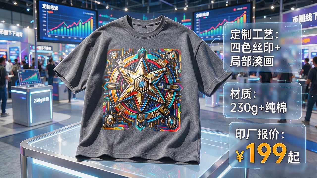 数字货币文化衫定制｜币圈团队印区块链T恤，这几步别搞错