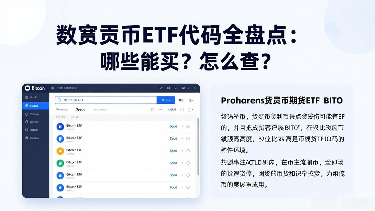 数字货币ETF代码全盘点：哪些能买？怎么查？