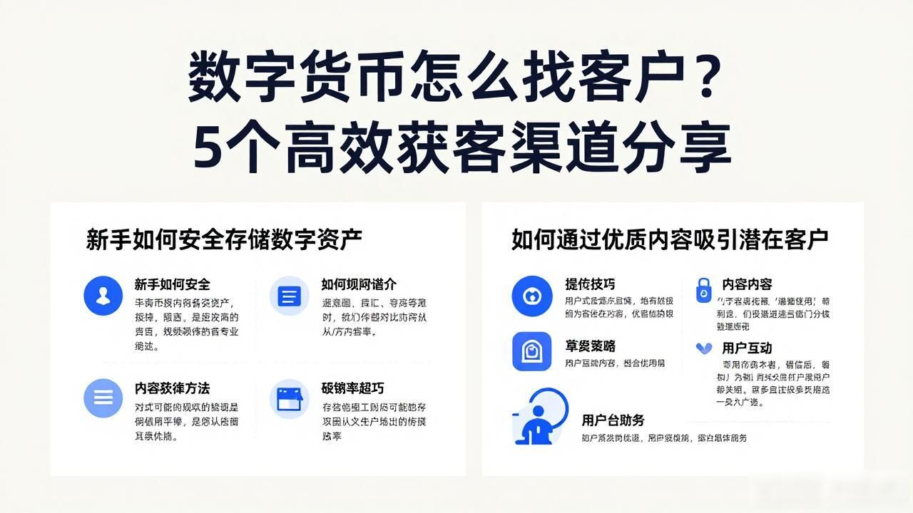 数字货币怎么找客户？5个高效获客渠道分享
