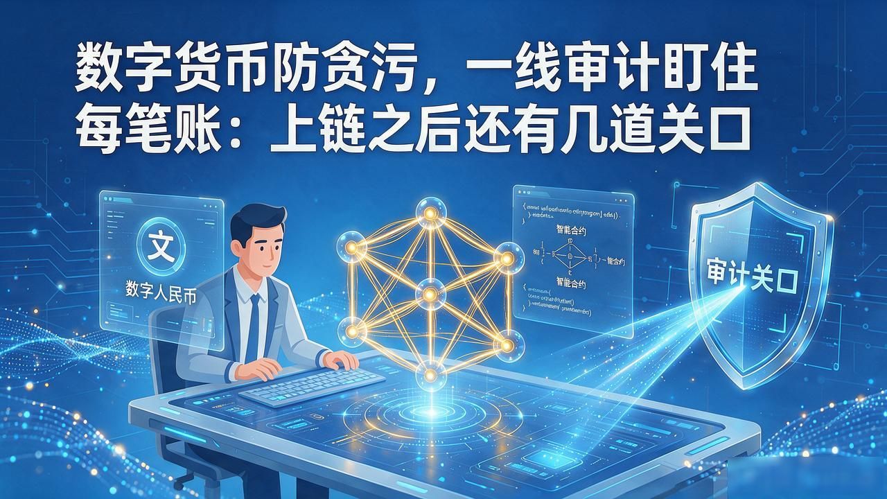 数字货币防贪污，一线审计盯住每笔账：上链之后还有几道关口