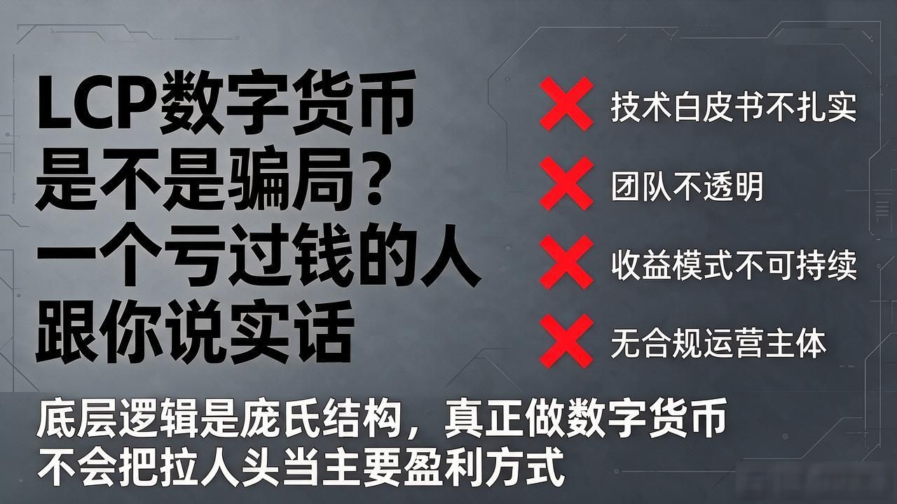 LCP数字货币是不是骗局？一个亏过钱的人跟你说实话