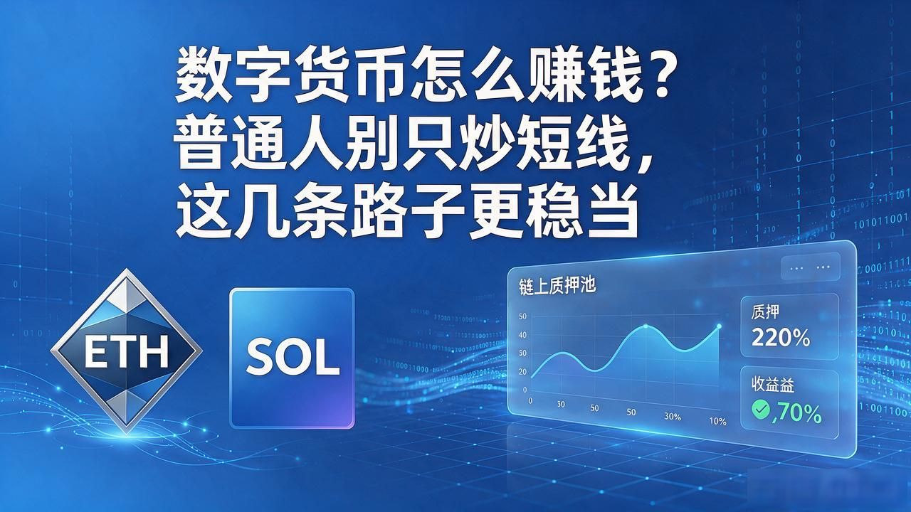 数字货币怎么赚钱？普通人别只炒短线，这几条路子更稳当
