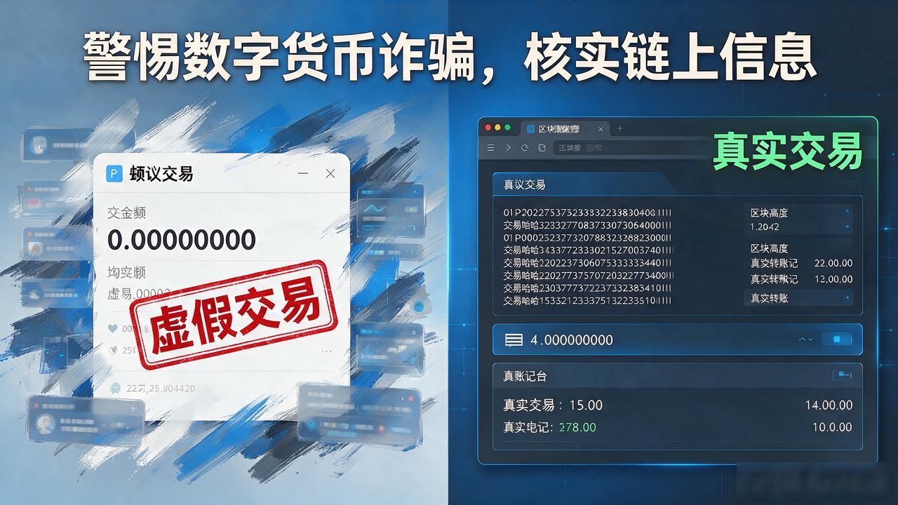 数字货币页面截图别乱信，这几个细节一眼看出是不是P的