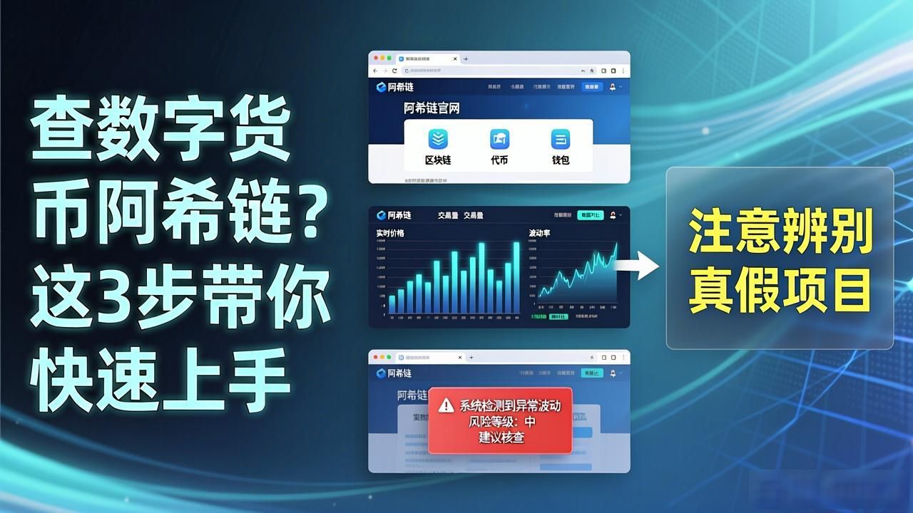 查数字货币阿希链？这3步带你快速上手