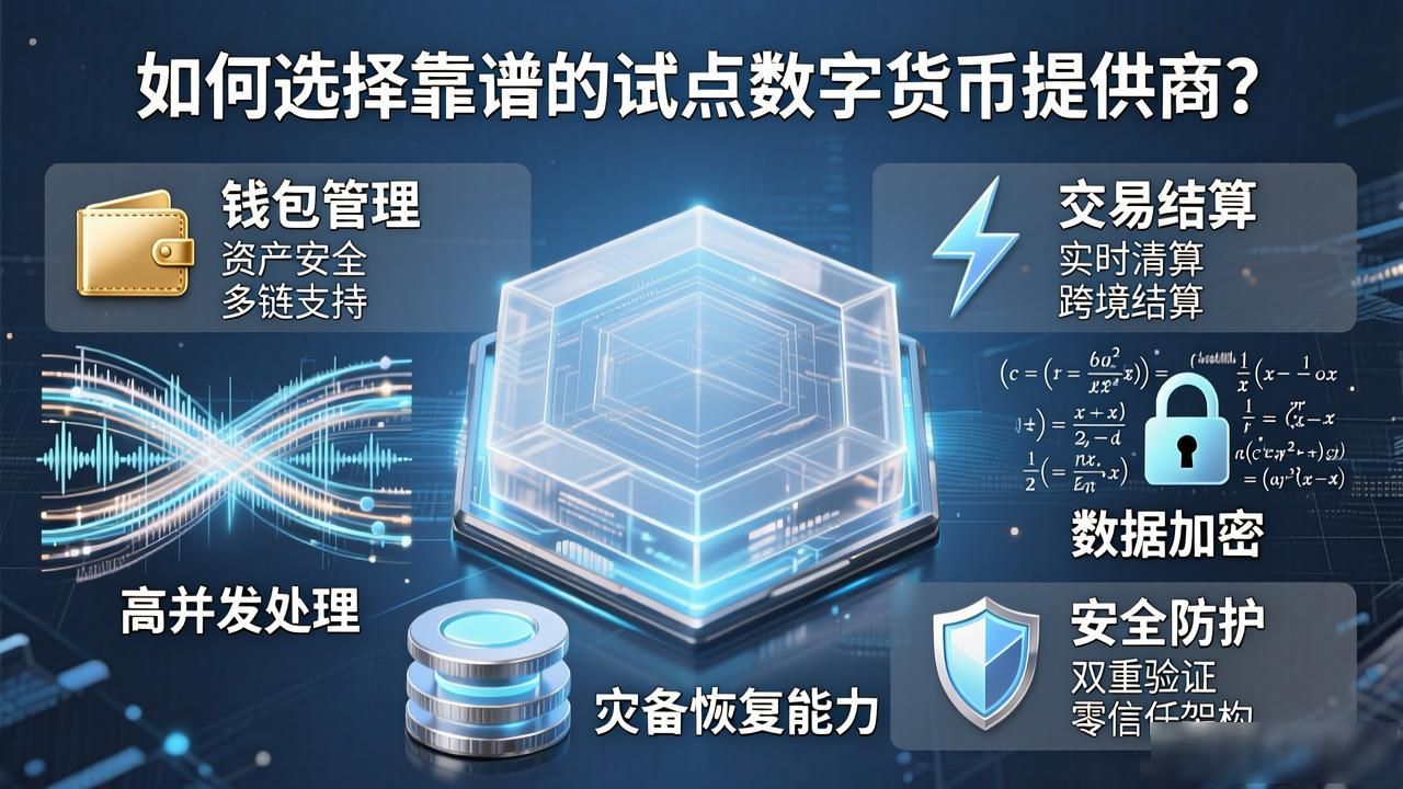 如何选择靠谱的试点数字货币提供商？