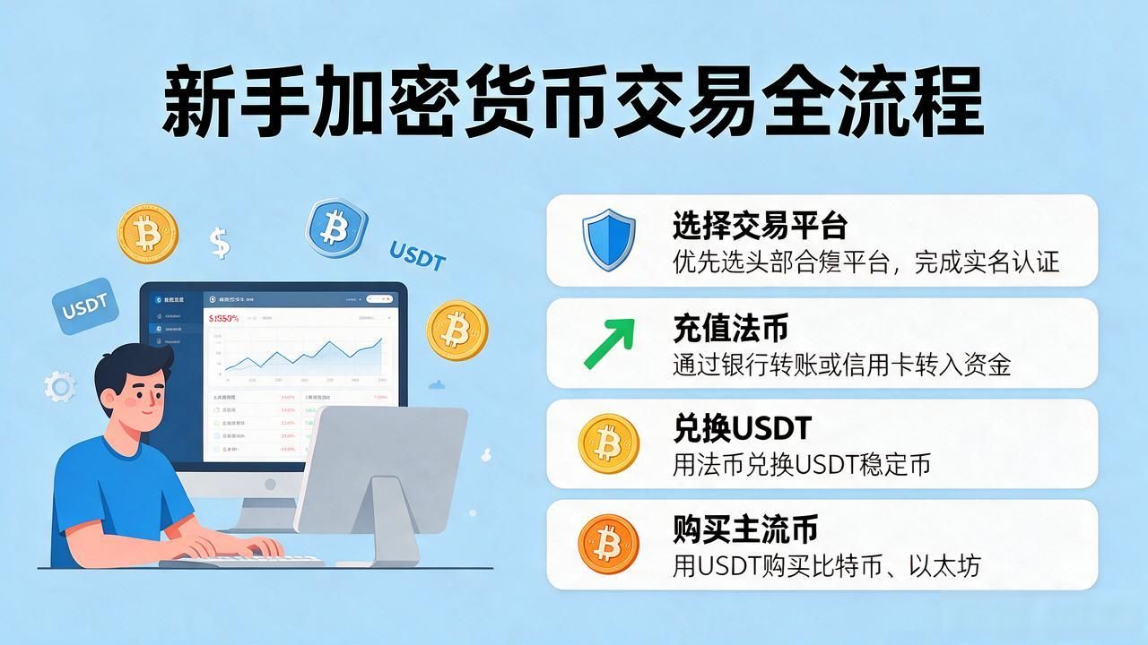 加密货币怎么买怎么卖？新手交易全攻略