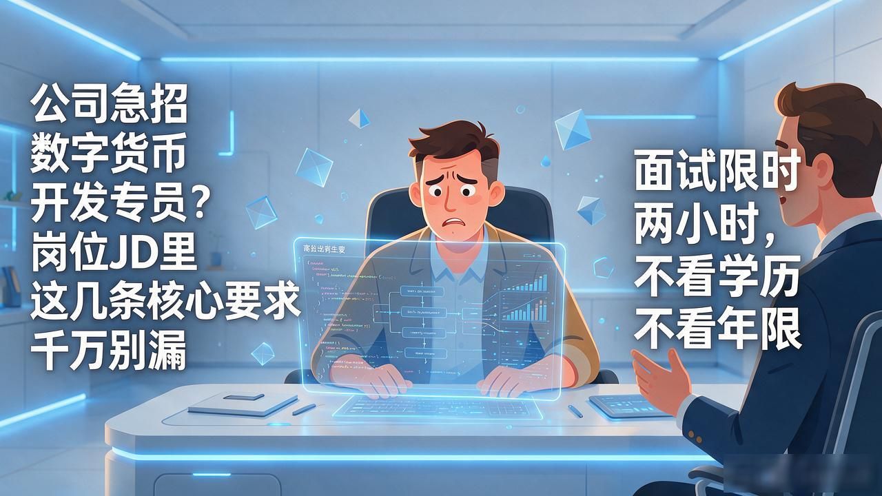 公司急招数字货币开发专员？岗位JD里这几条核心要求千万别漏