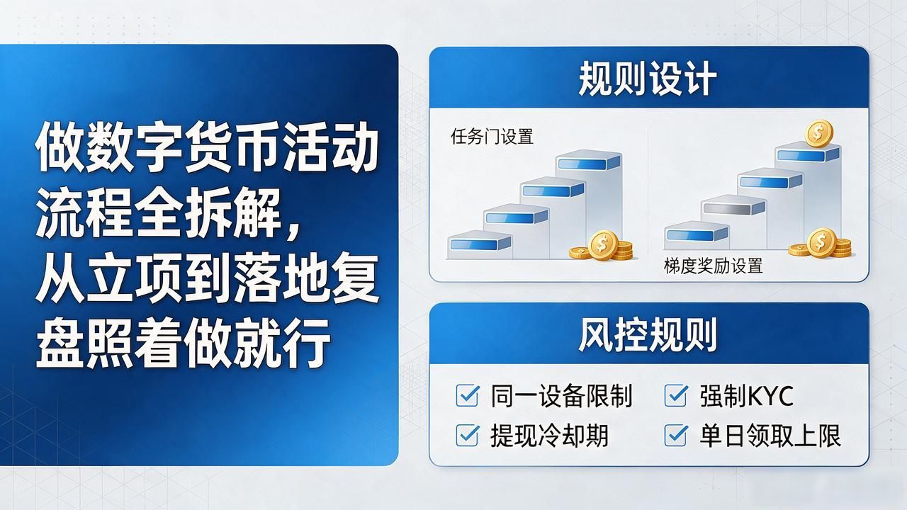 做数字货币活动流程全拆解，从立项到落地复盘照着做就行