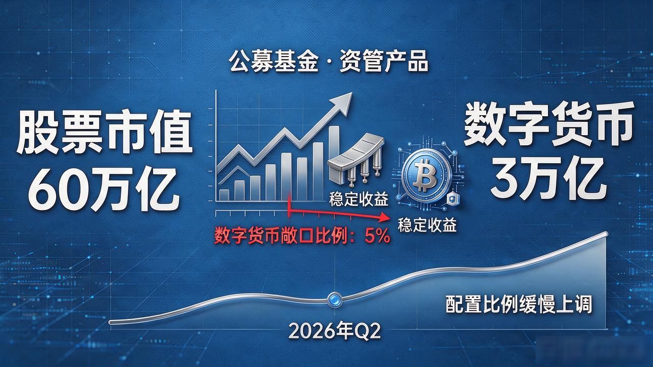 股票市值60万亿对数字货币3万亿，2026年该怎么配仓？