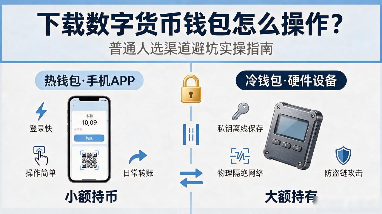 下载数字货币钱包怎么操作？普通人选渠道避坑实操指南