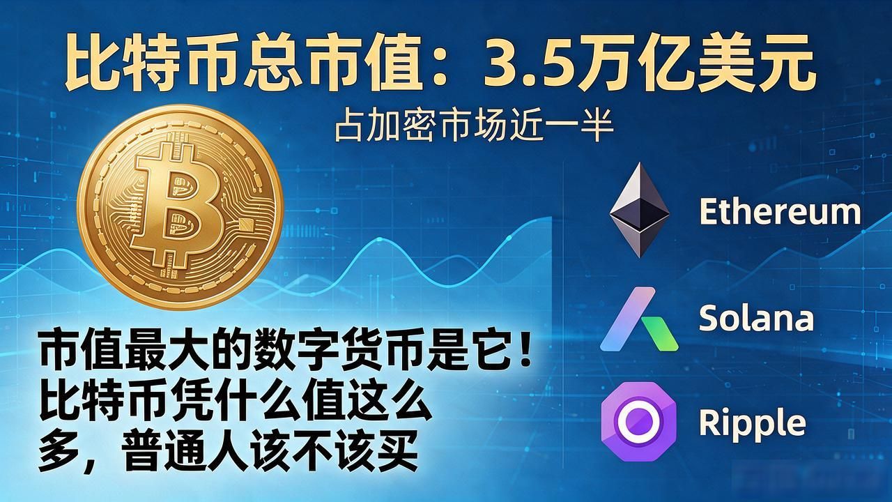 市值最大的数字货币是它！比特币凭什么值这么多，普通人该不该买