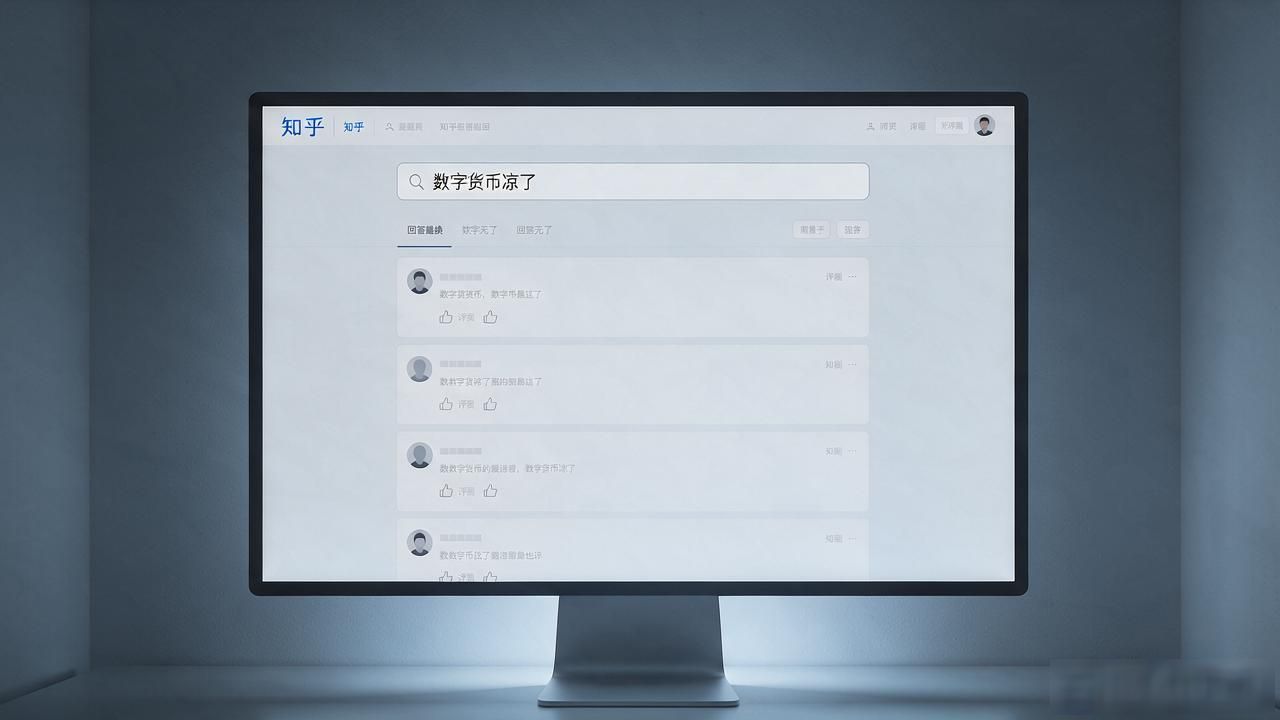 在知乎搜"数字货币凉了"，翻完几百条回答，评论区比币价还冷