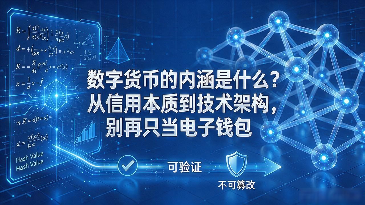 数字货币的内涵是什么？从信用本质到技术架构，别再只当电子钱包