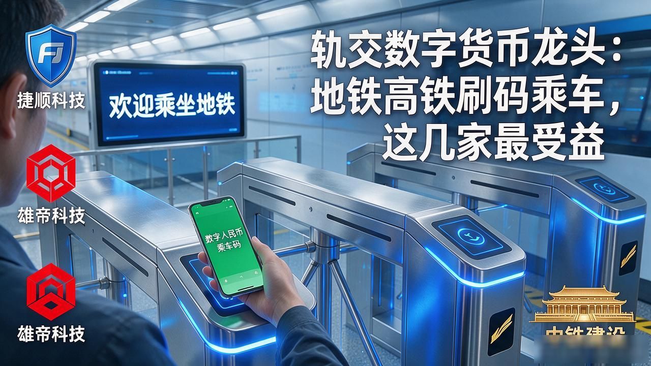 轨交数字货币龙头：地铁高铁刷码乘车，这几家最受益