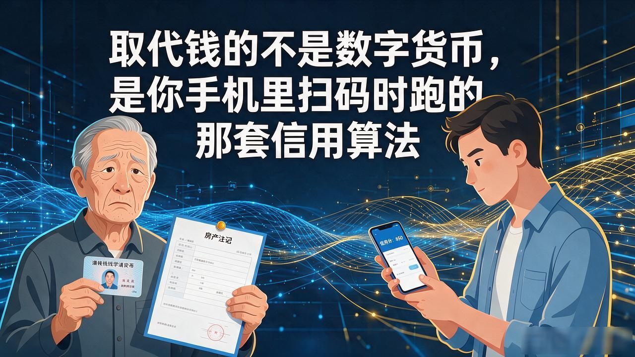 取代钱的不是数字货币，是你手机里扫码时跑的那套信用算法