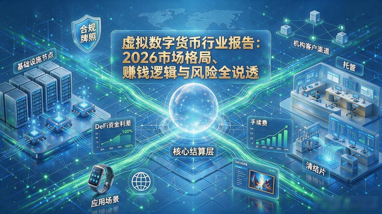 虚拟数字货币行业报告：2026市场格局、赚钱逻辑与风险全说透