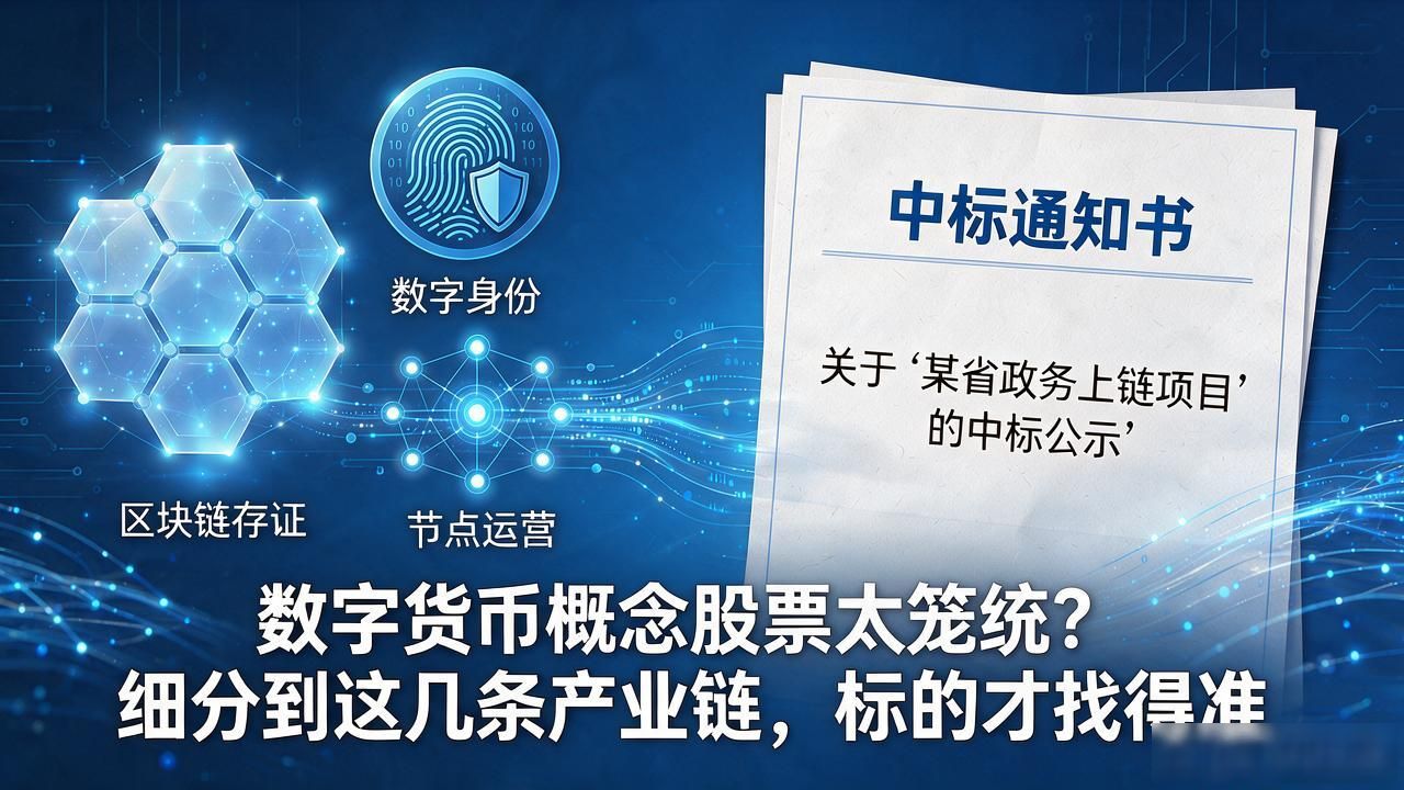数字货币概念股票太笼统？细分到这几条产业链，标的才找得准