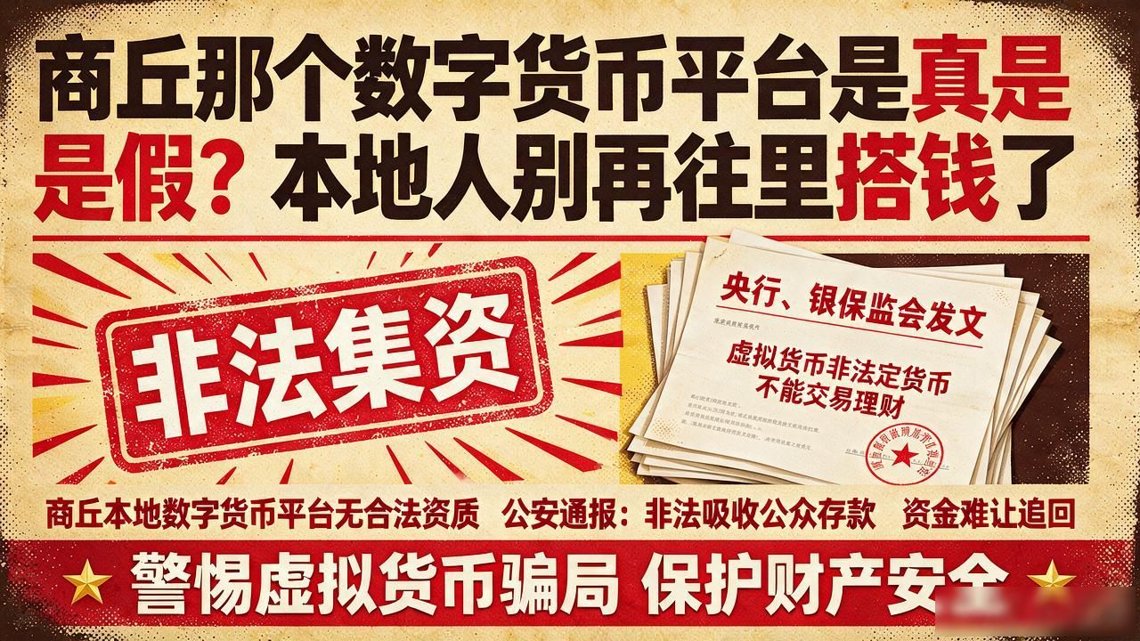 商丘那个数字货币平台是真是假？本地人别再往里搭钱了